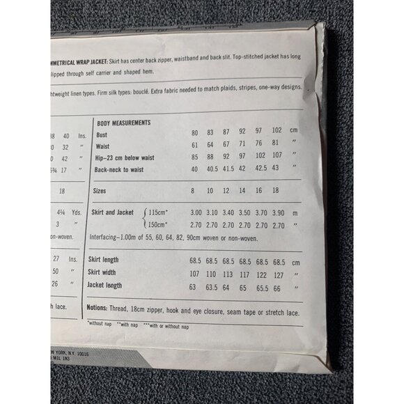 Simplicity Misses Skirt Jacket Sewing Pattern sz 8-12 5791 - uncut - Picture 5 of 9